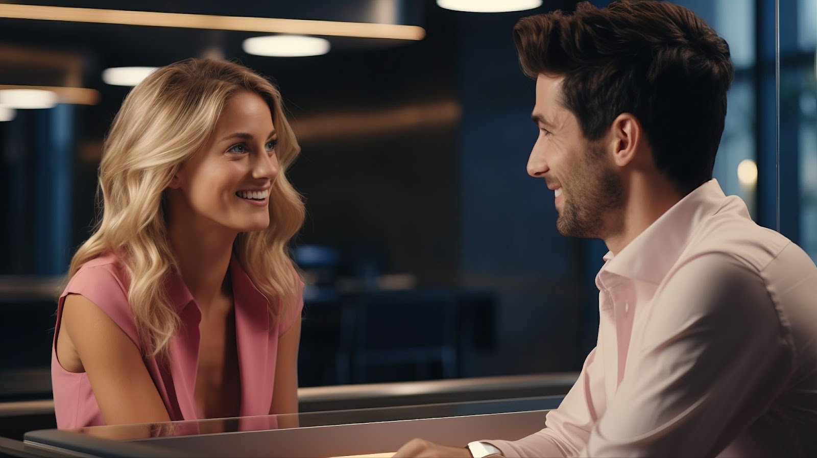 Парень и девушка ведут живой интересный диалог вместо шаблонных фраз
