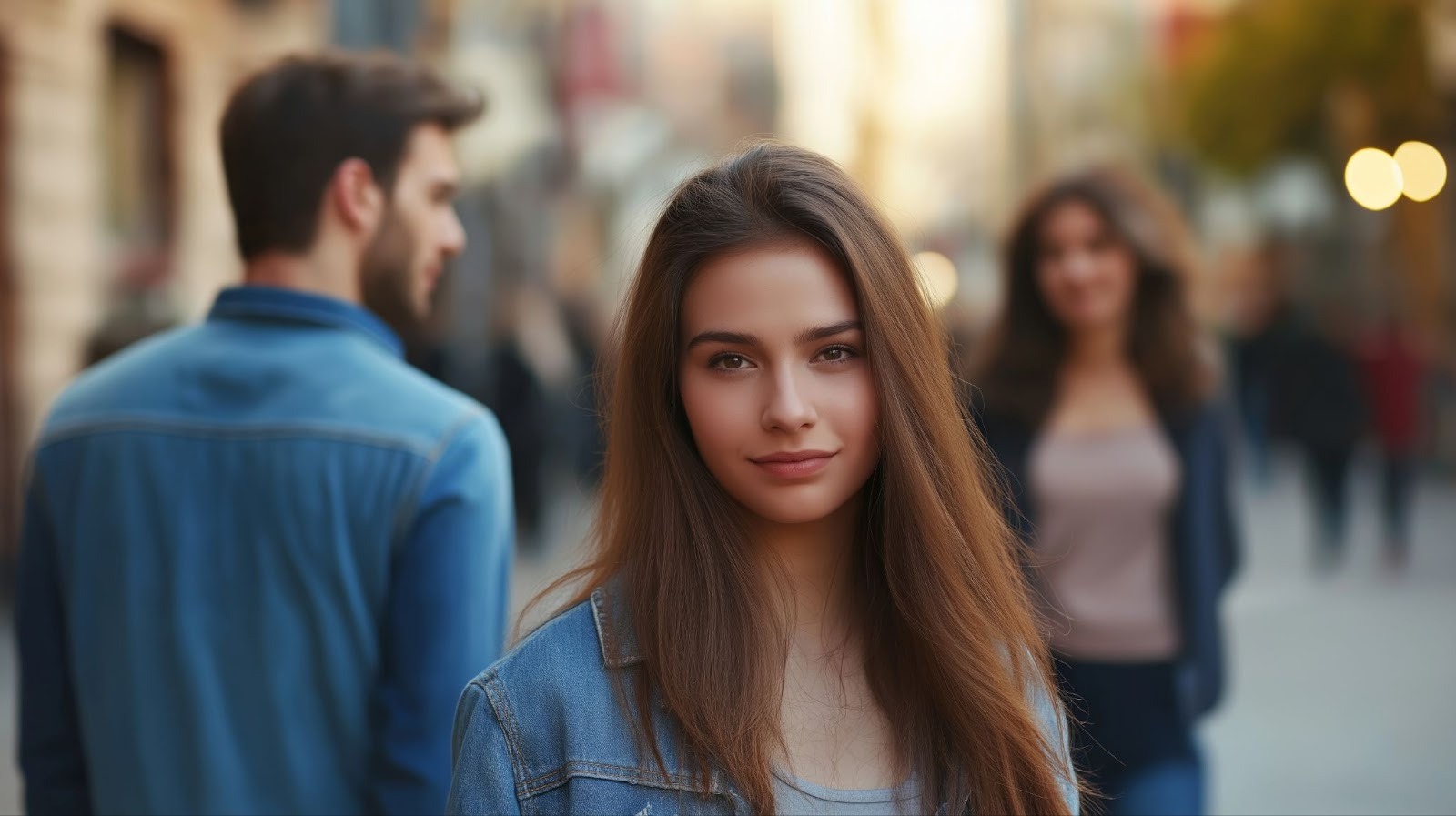 Молодая женщина с лёгким макияжем и естественной улыбкой