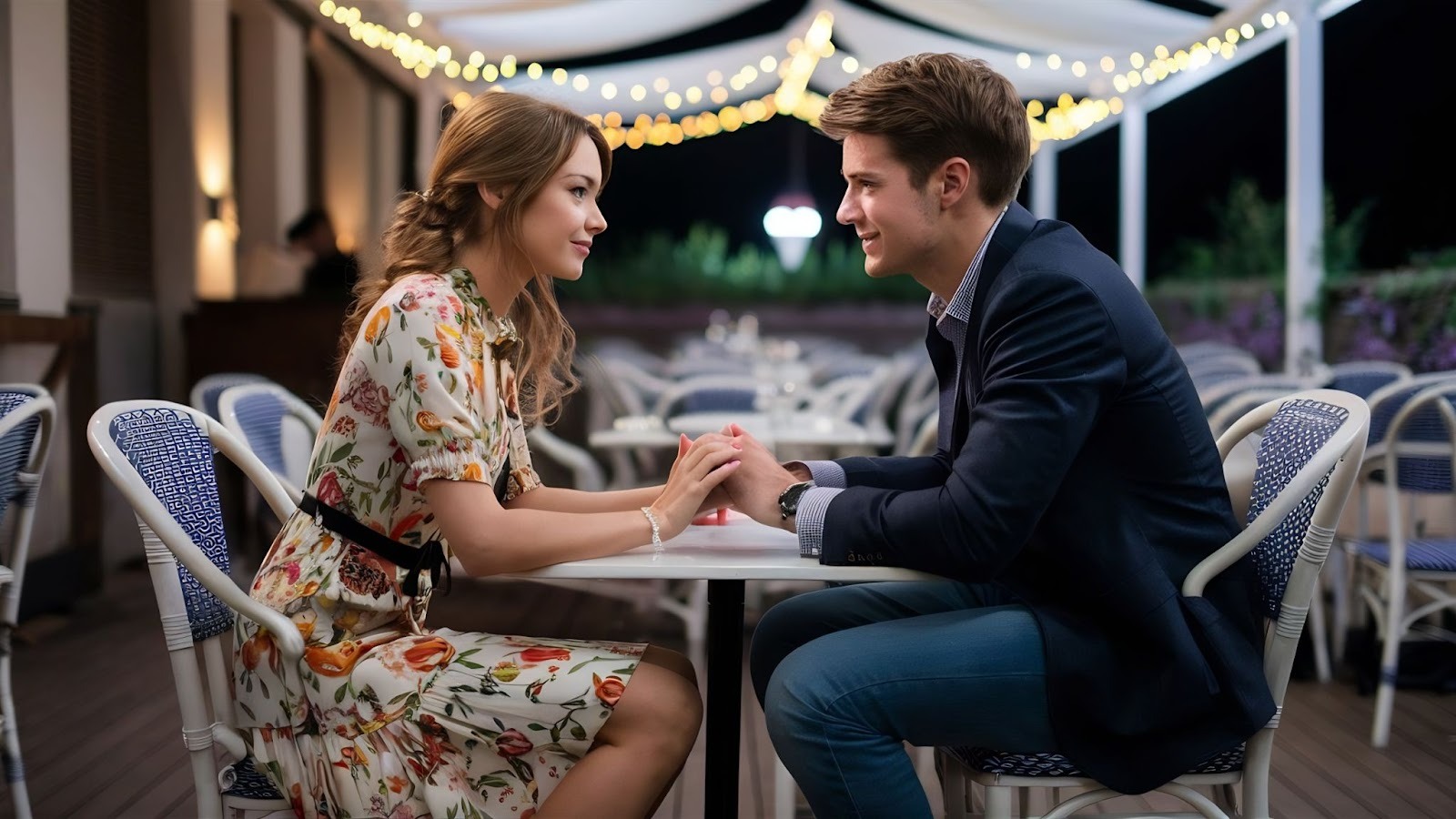 Мужчина и женщина держатся за руки