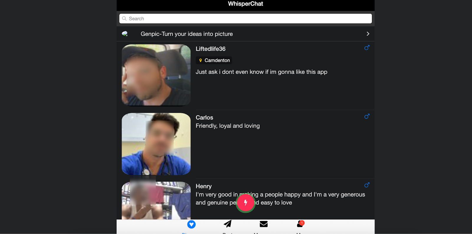 Whisper — пример публичного анонимного поста с комментариями