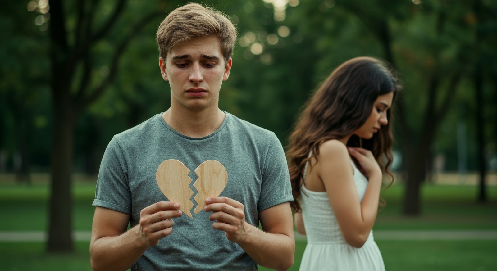 Иллюстрация цикла эмоций через которые проходит человек при расставании
