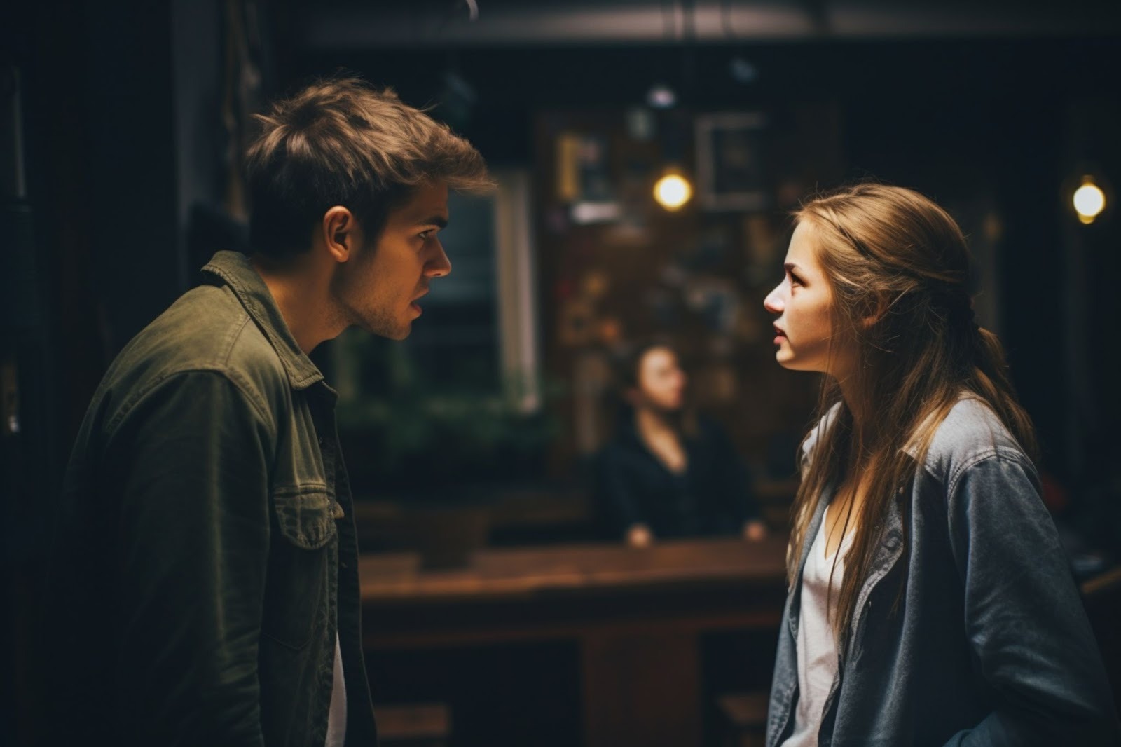 Человек в гневе после измены