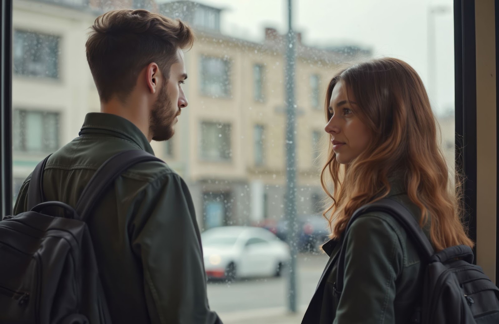 Пара сидит на расстоянии друг от друга обдумывая паузу в отношениях
