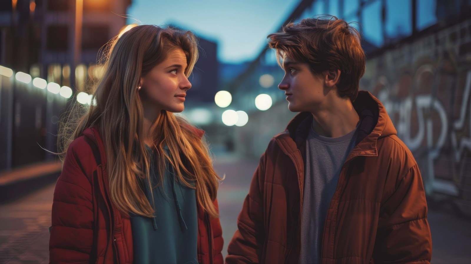 Уверенный парень флиртует с девушкой, пытаясь изменить динамику отношений