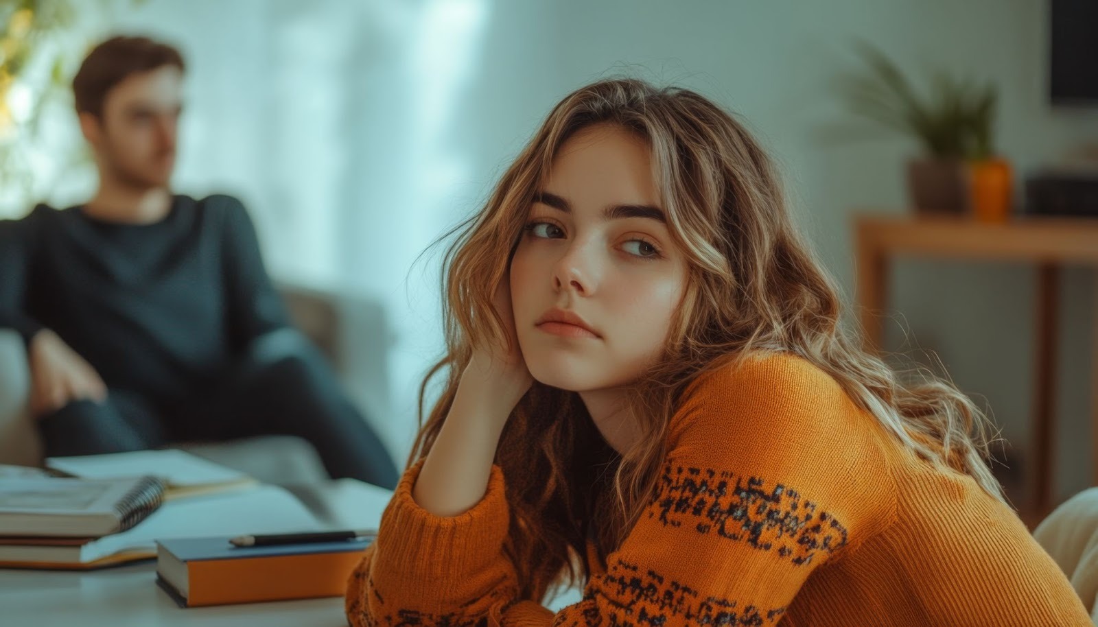 Пара сидит на расстоянии друг от друга - признаки боязни отношений