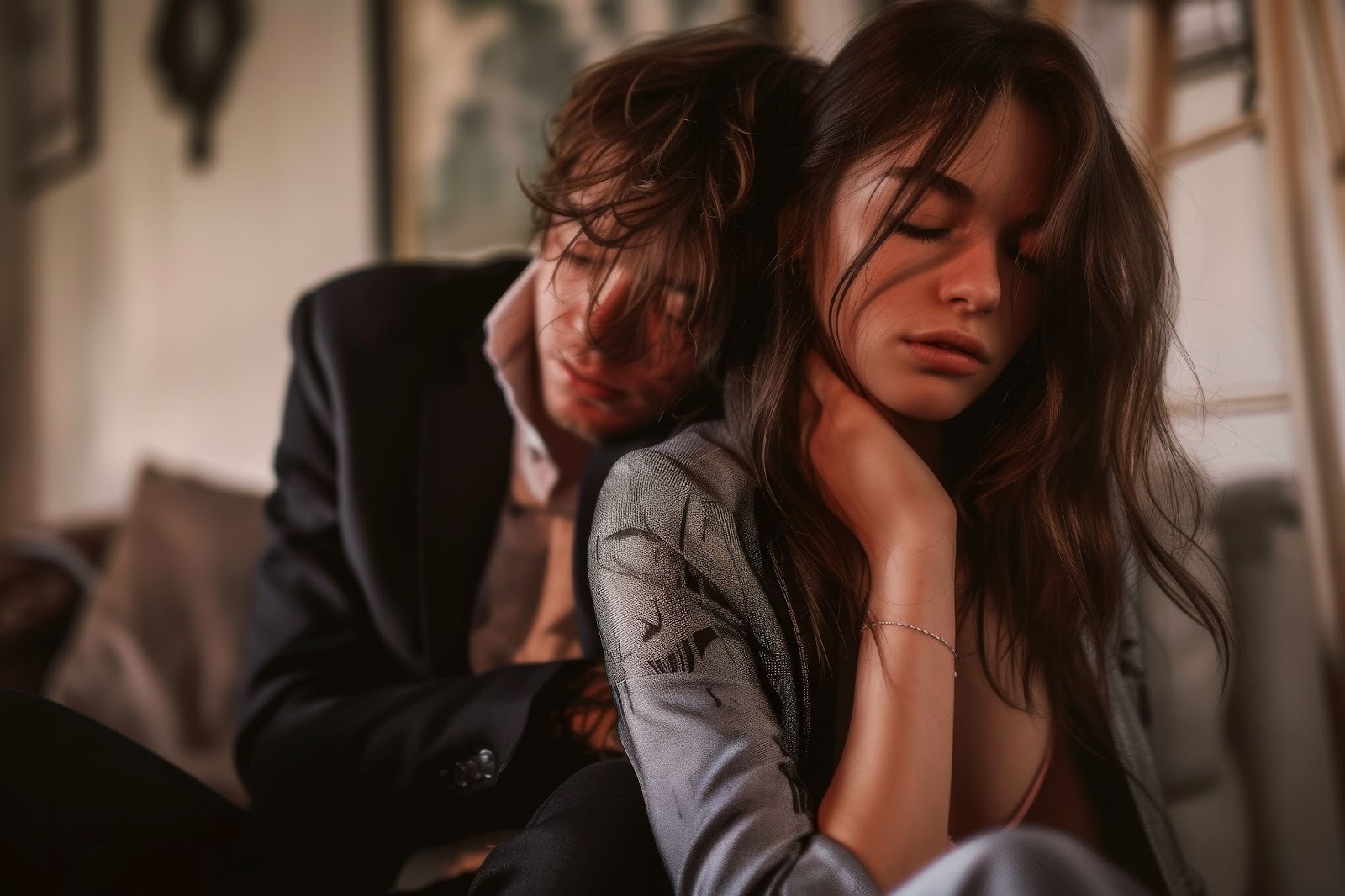 Женщина закрываетсяиспытывая страх близости
