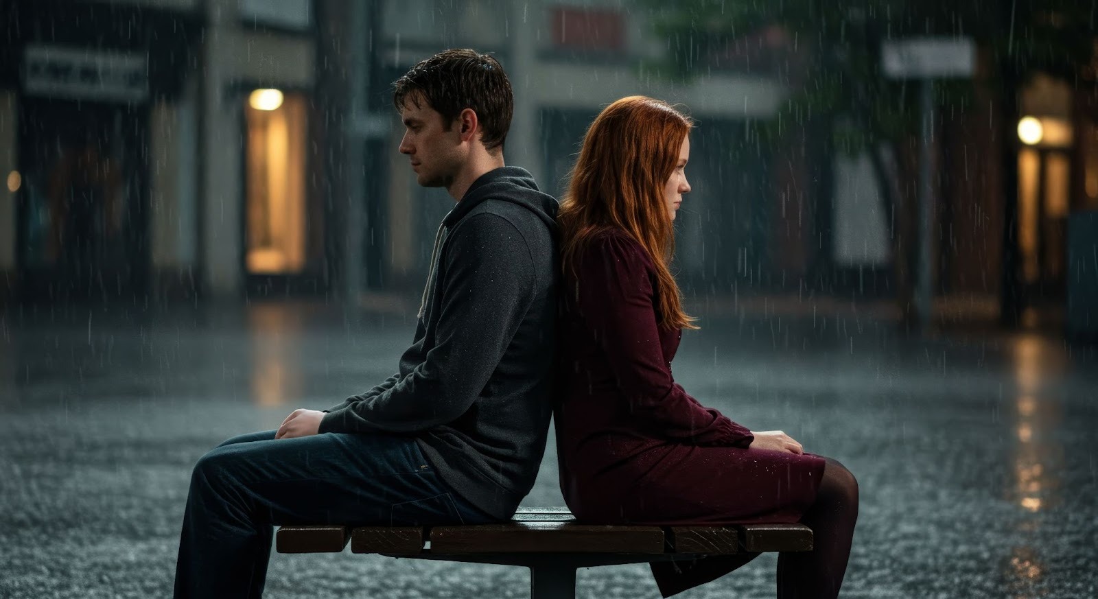 Бывшие партнеры прощаются и расходятся в разные стороны после разговора
